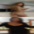 Black couple looking swinging