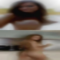 Naked woman during period
